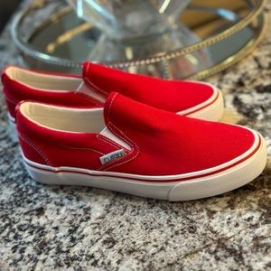 CULL4U Red slip-on women’s shoes, size 7. Never been worn.
